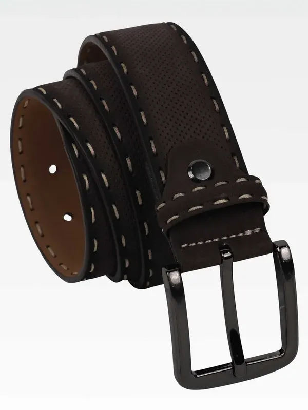 7 Downie St. Pin Dot Belt- Brown/Tan BROWN/TAN