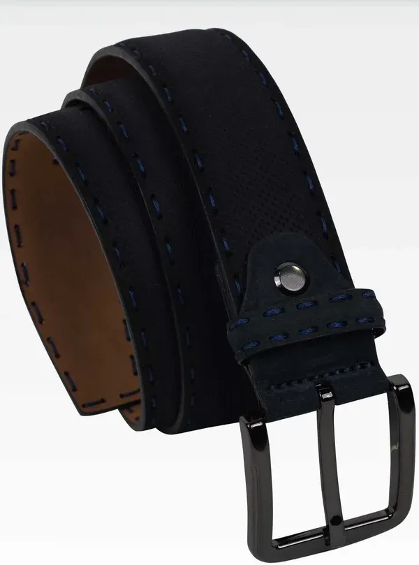 7 Downie St. Pin Dot Belt- Navy NAVY