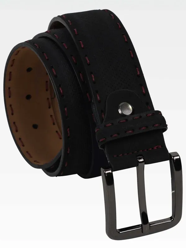 7 Downie St. Pin Dot Belt- Black/Red BLACK/RED