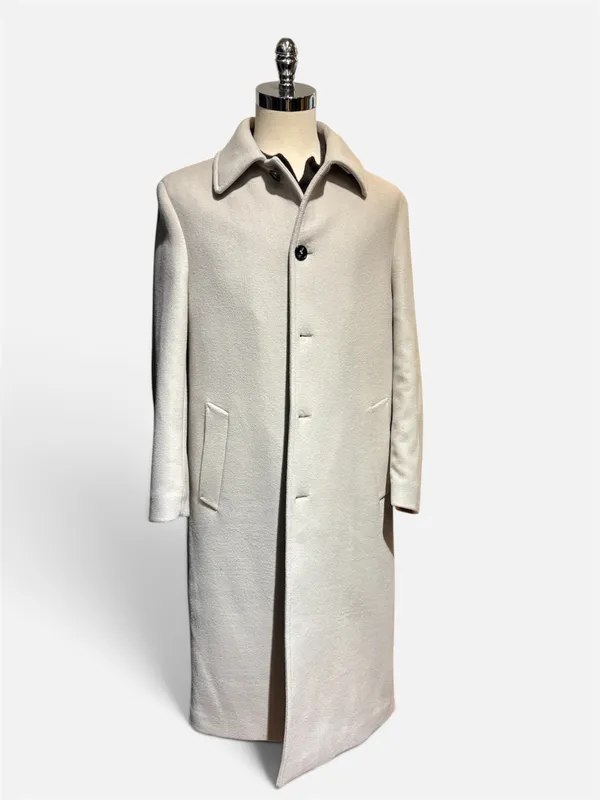 Bugatti Clothing Cashmere and Wool Blend Coat- Ecru ECRU
