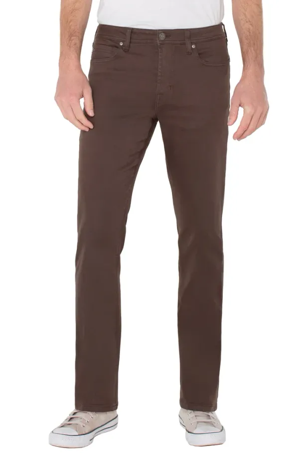 LIVERPOOL JEAN CO Kingston Modern Straight- Choco Brown CHOC/BROWN