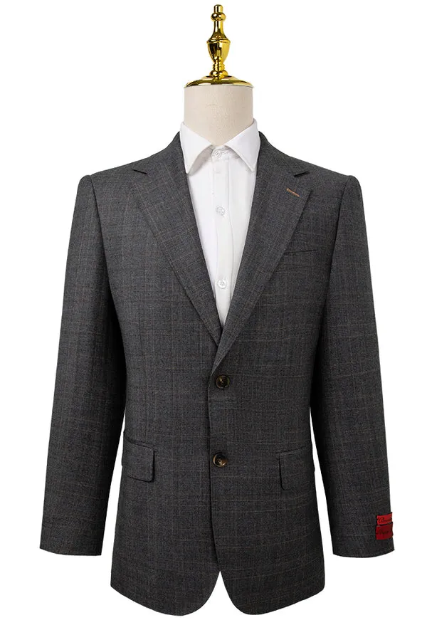 Bresciani Clothing 2 Piece Modern Fit Suit Set- Grey Check GREY CHK