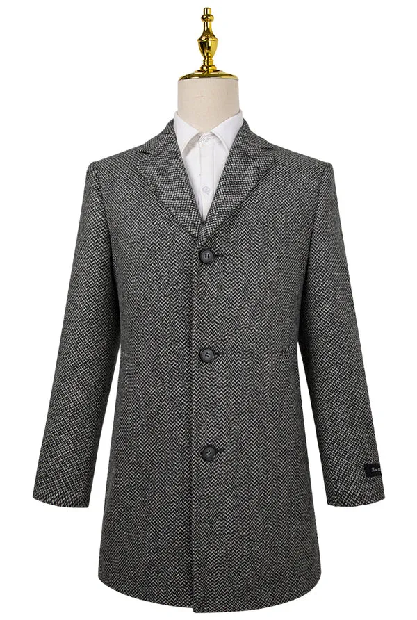 Bresciani Clothing Wool & Cashmere Overcoat- Gray GRAY