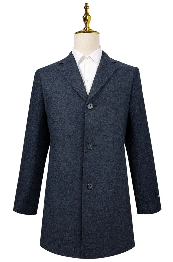 Bresciani Clothing Wool & Cashmere Overcoat - Blue Twill BLUE TWILL