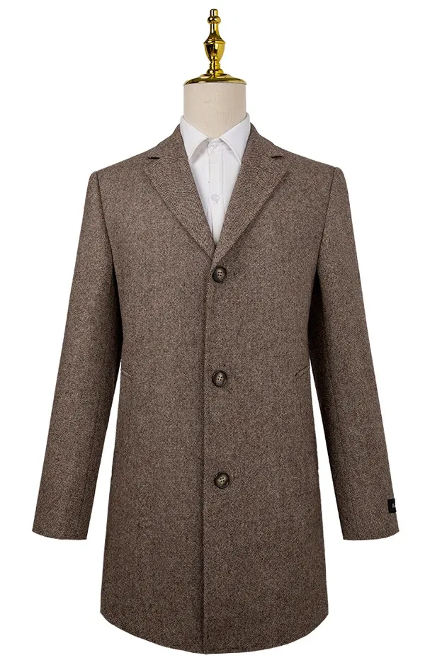 Bresciani Clothing Wool & Cashmere Overcoat- Brown BROWN
