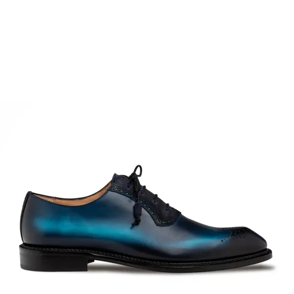 Mezlan Shoes Bretton Multi-Tone Oxford- Blue/Multi Blue/Multi