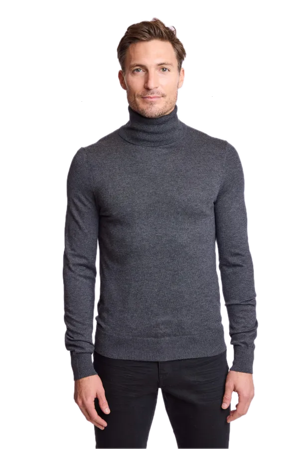 PAISLEY & GRAY Luxe Fine Gauge Turtleneck - Charcoal CHARCOAL