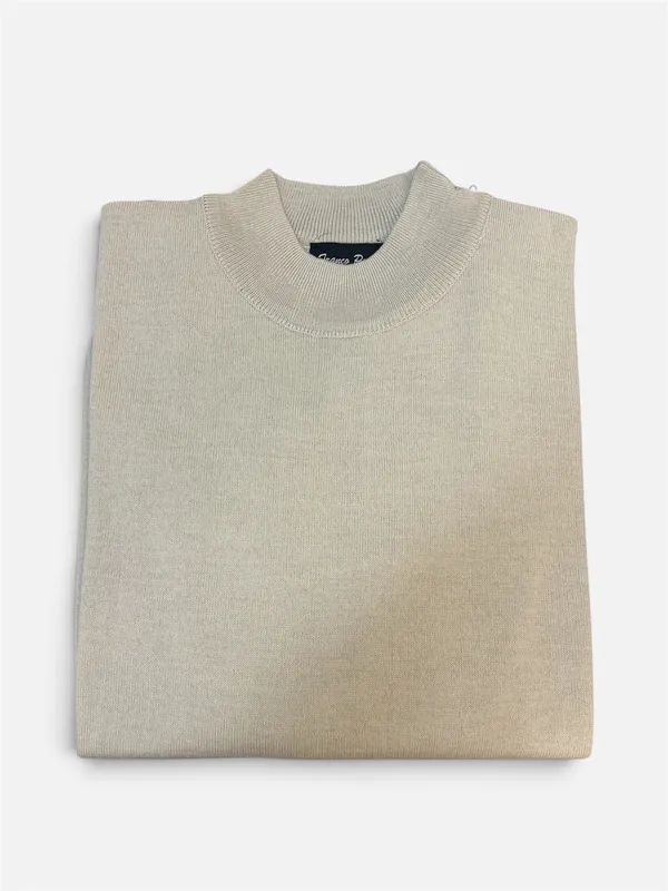 Gionfriddo Made in Italy Italian Merino Blend Turtleneck- Tan TAN