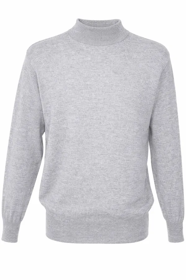 Gionfriddo Made in Italy Italian Merino Blend Turtleneck- Silver SILVER
