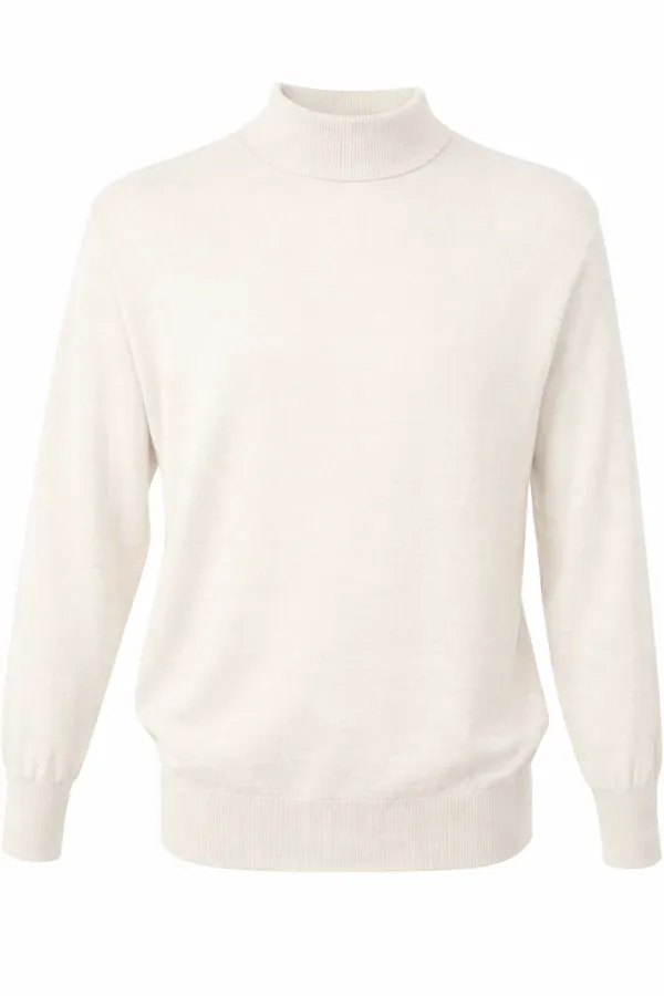 Gionfriddo Made in Italy Italian Merino Blend Turtleneck- Ecru ECRU