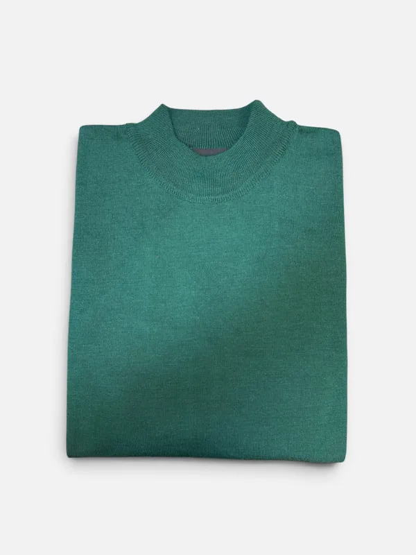 Gionfriddo Made in Italy Italian Merino Blend Turtleneck- Green GREEN