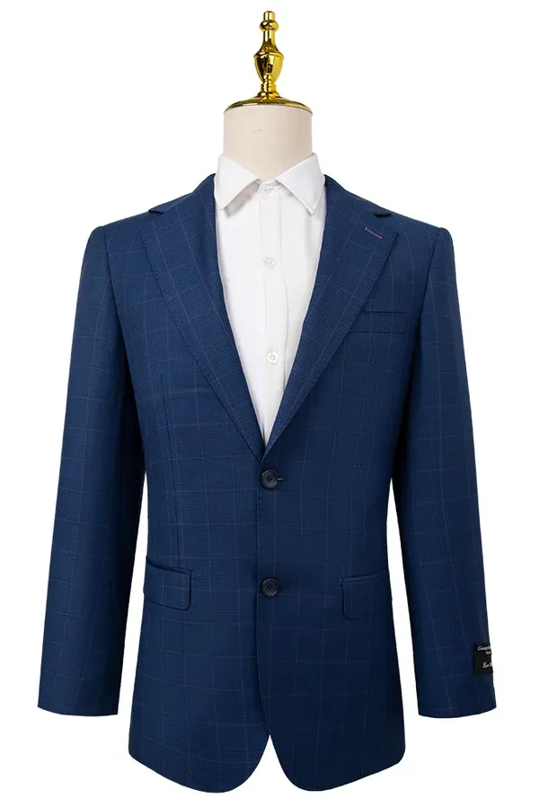 Bresciani Clothing Slim Fit Sport Jacket- Navy NAVY