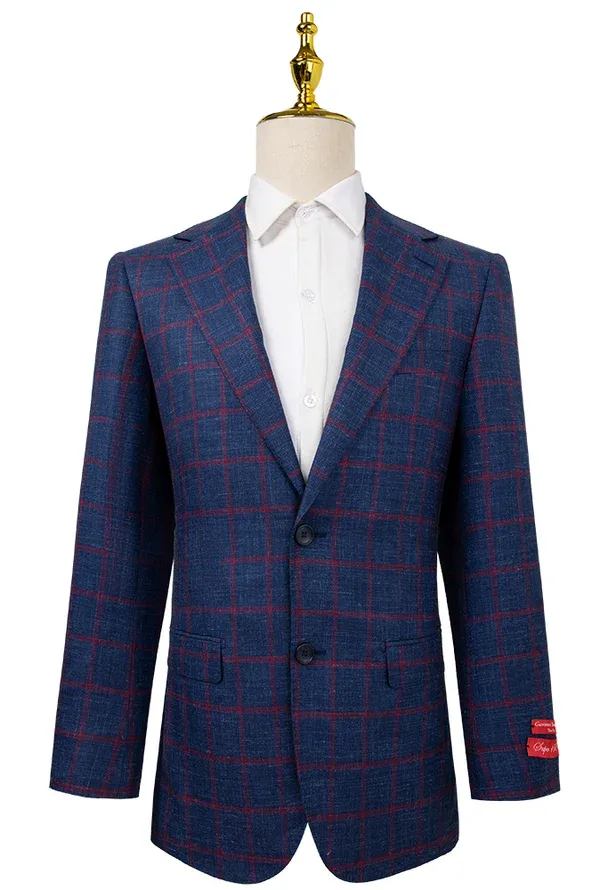 Bresciani Clothing Bresciani Slim Fit Sport Jacket- Blue Shark BLUE SHARK