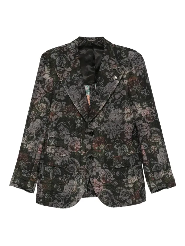 Gabriele Pasini Floral-pattern cotton blazer- Multi Multi