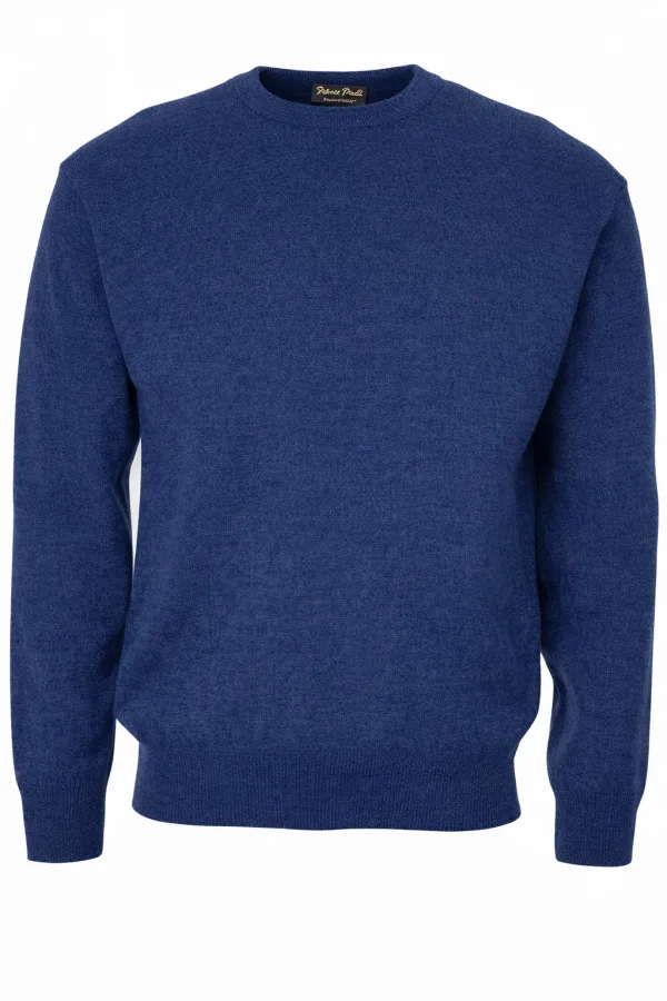 Gionfriddo Made in Italy Merino Wool Blend Crewneck- Denim DENIM