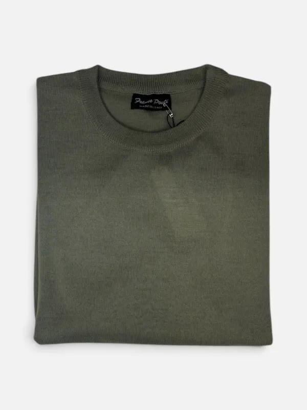 Gionfriddo Made in Italy Merino Wool Blend Crewneck- Sage SAGE