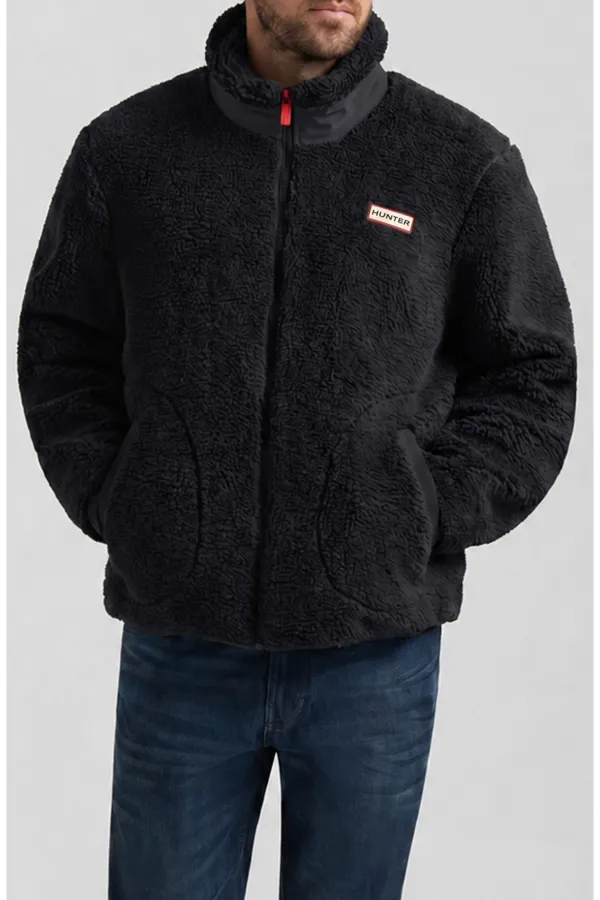 Hunter Aurthur Faux Shearling Jacket- Black BLACK