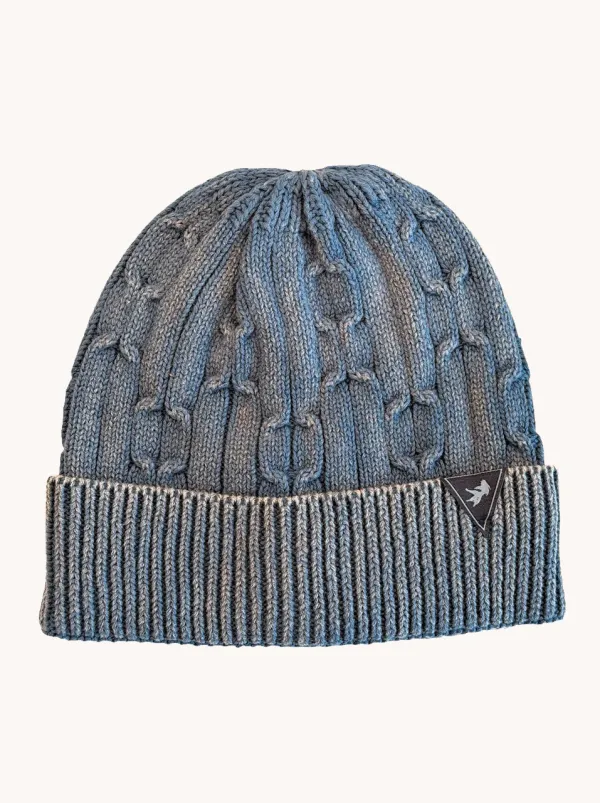 A Fish Named Fred Beanie knitted cable- Denim DENIM