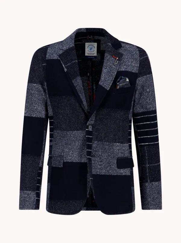 A Fish Named Fred Blazer patchwork- Navy NAVY