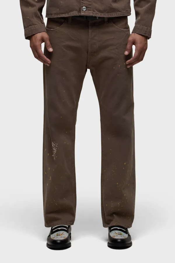 Hudson Jeans Rylan Relaxed Straight- Brown BROWN