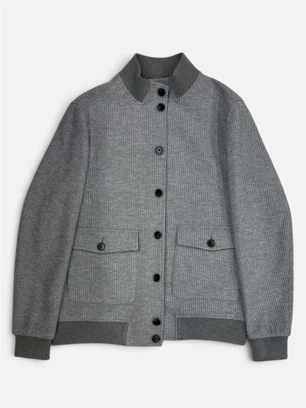 Richard Choi Wool Bomber Jacket- Gray GRAY