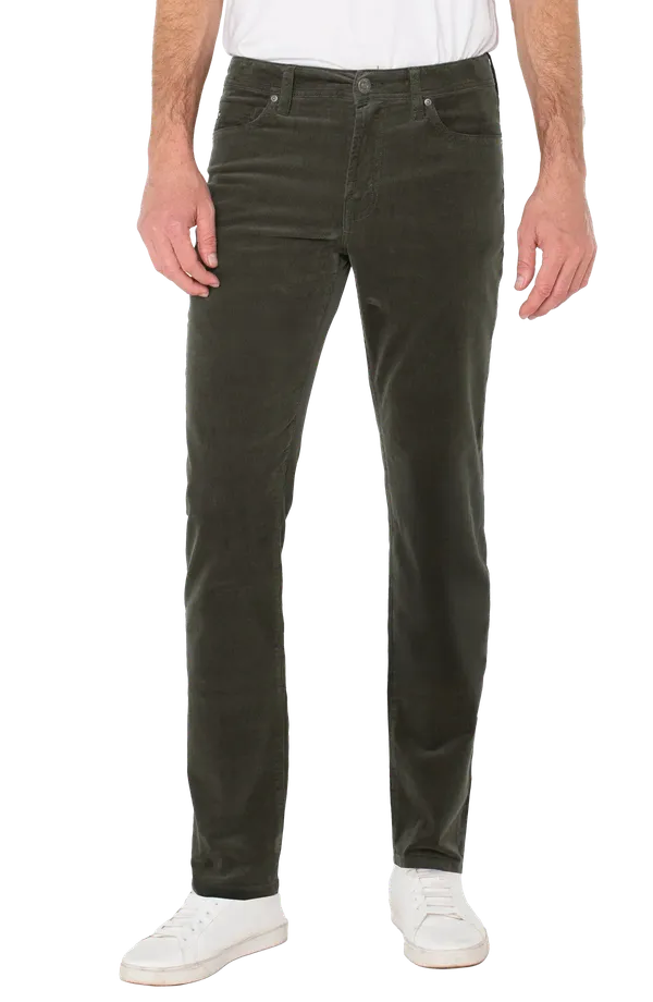 LIVERPOOL JEAN CO Kingston Modern Straight Corduroy- Pine Grove PINE GROVE