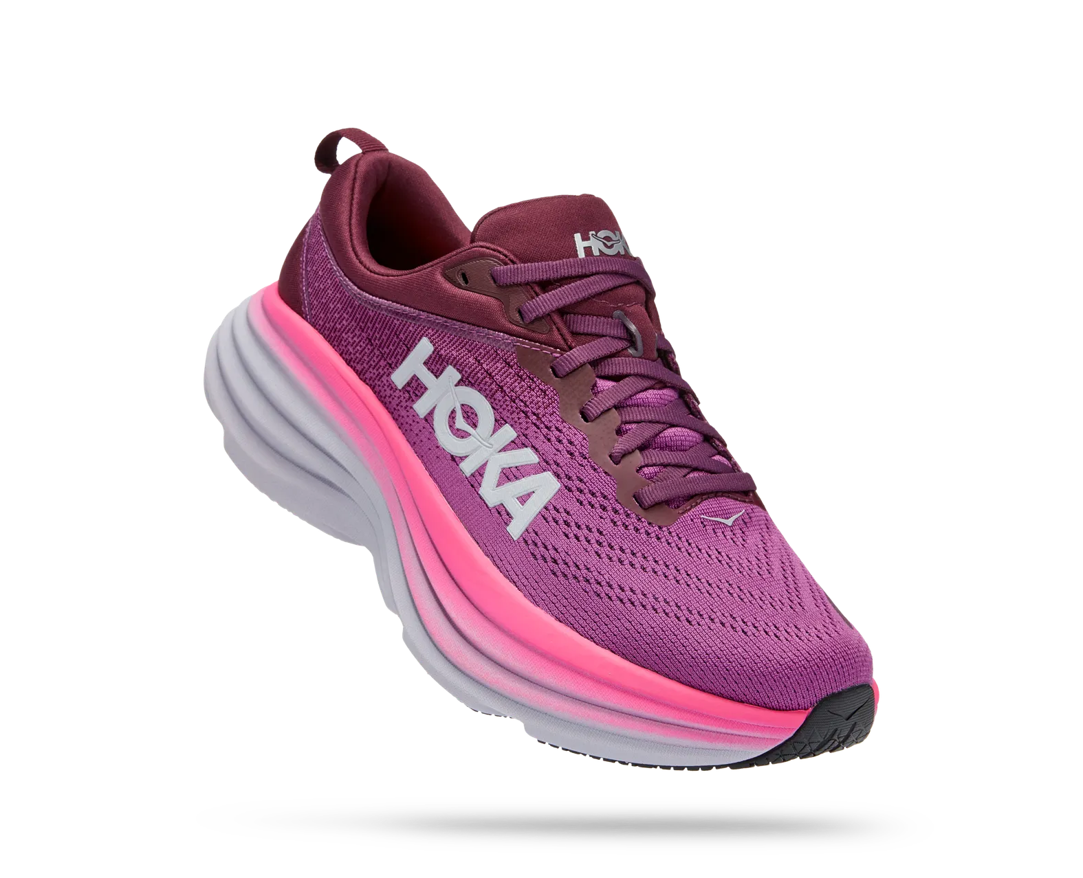 Hoka Women's BONDI 8 BGWN Beautyberry/GrapeWine