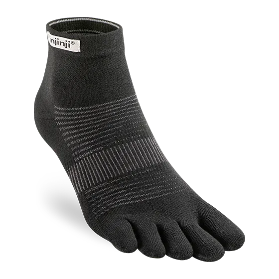 Injinji Warehouse Run Lightweight Mini Crew Black