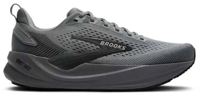 Brooks Men's Ghost Max 4 Extra Wide (4E) Grey/Grey/Ebony