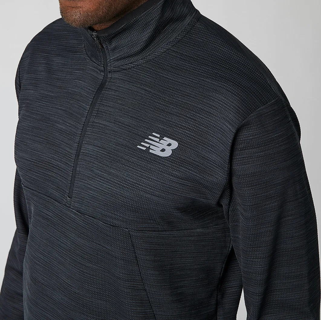 New Balance Men's Tenacity 1/4 Zip Black Heather