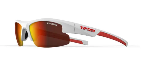 Tifosi Shutout Sunglasses Matte White Smoke Red
