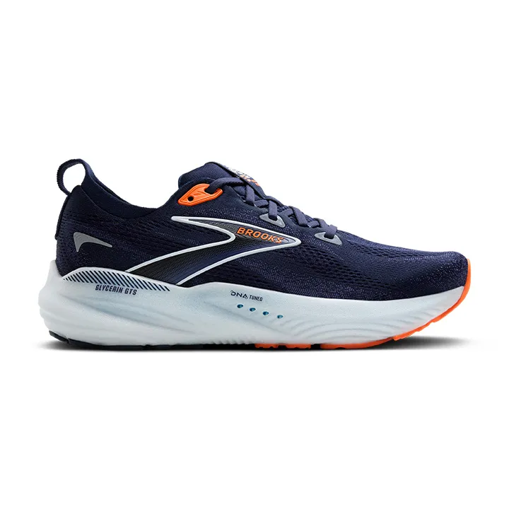 Brooks Men’s Adrenaline 22 GTS Running Shoes - Black with Blue and Orange Men main image 3