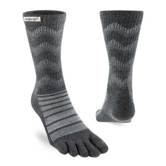 Injinji Socks OUTDOOR MIDWEIGHT CREW WOOL SLATE