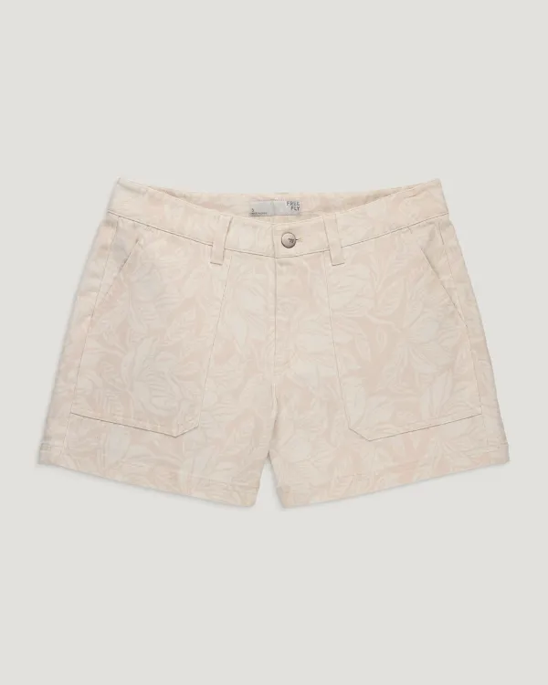 Free Fly Women's Folly Twill Short Nolia Floral Print Stone
