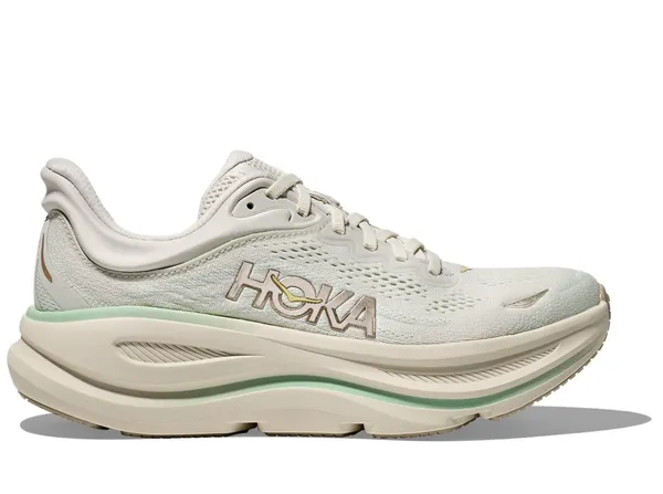 Hoka Women's Bondi 9-Wide Truffle Salt/Sea Glass
