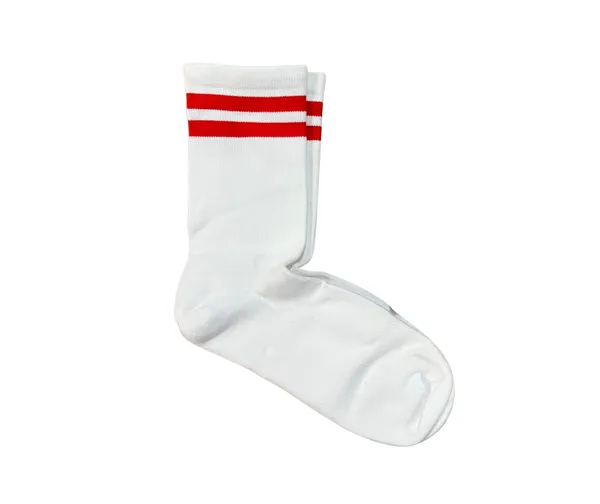 Runner's Edge RE Crew Socks White/Red Stripe