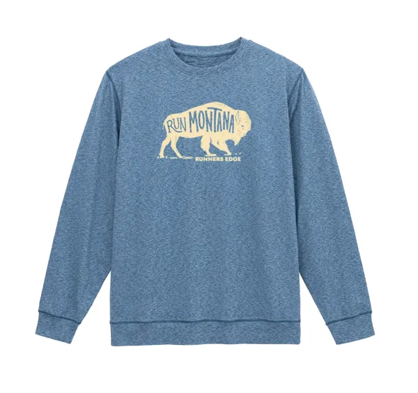 Runner's Edge Men's Performance Tech Crew Neck Legion Blue