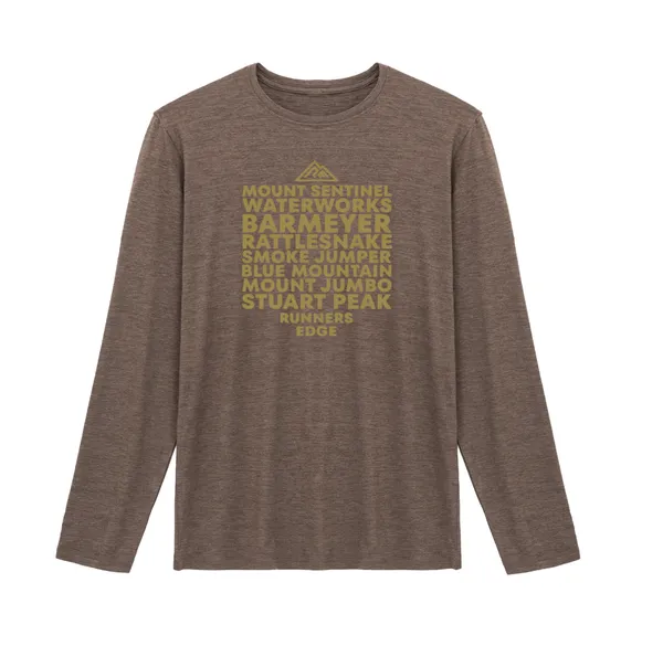 Runner's Edge Men's Performance Long Sleeve - Missoula Trails Chestnut