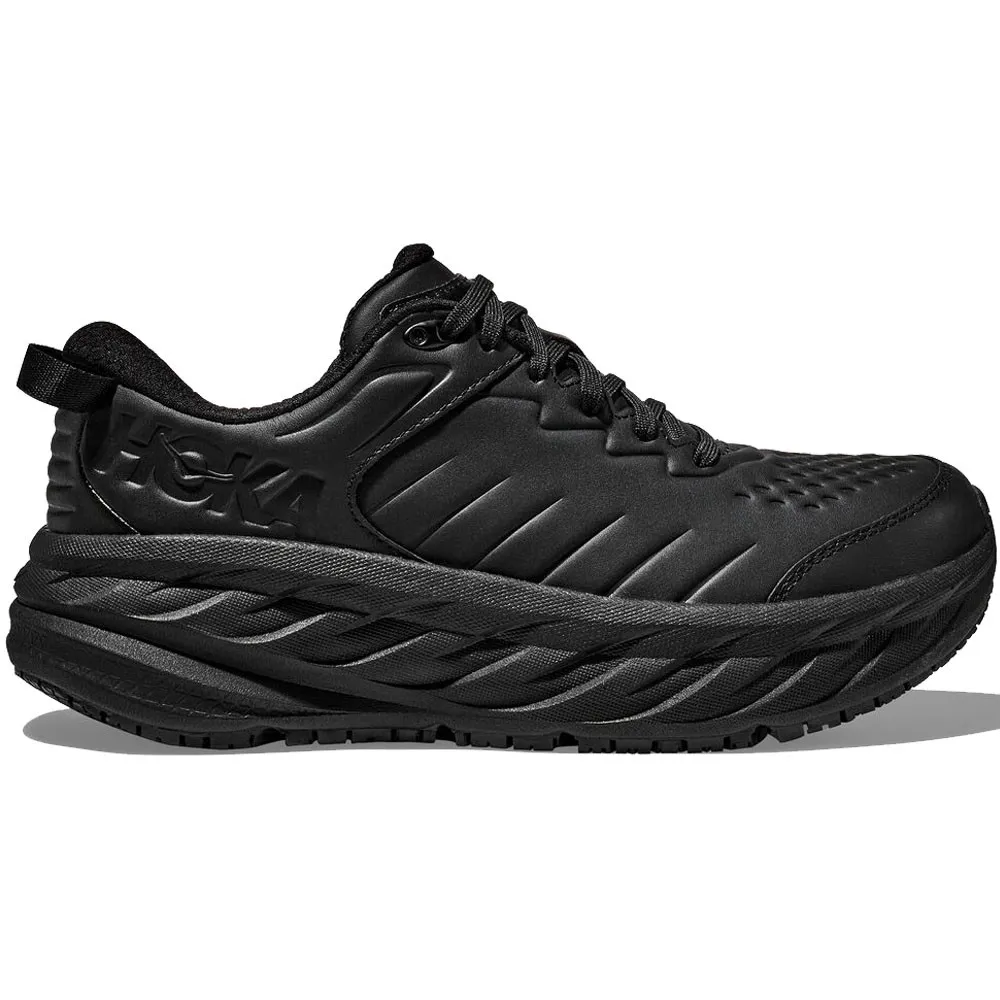 Hoka Men's Bondi Slip Resistant Black / Black (Wide Width)
