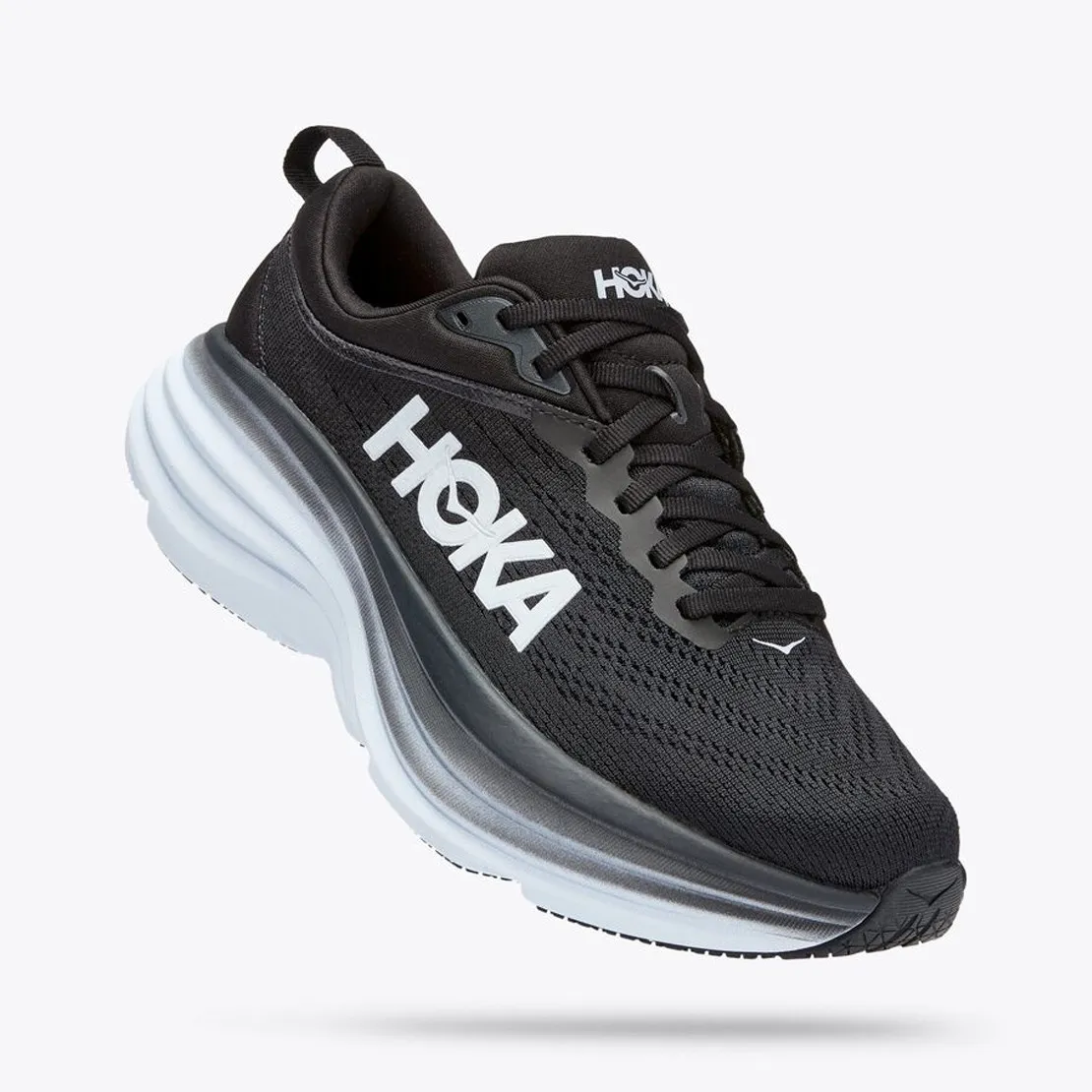 Hoka Women's Bondi 8 Black / White (Medium Width)