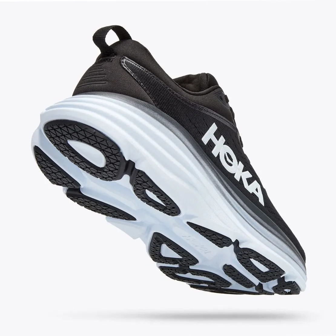 Hoka Women's Bondi 8 Black / White (Wide Width)
