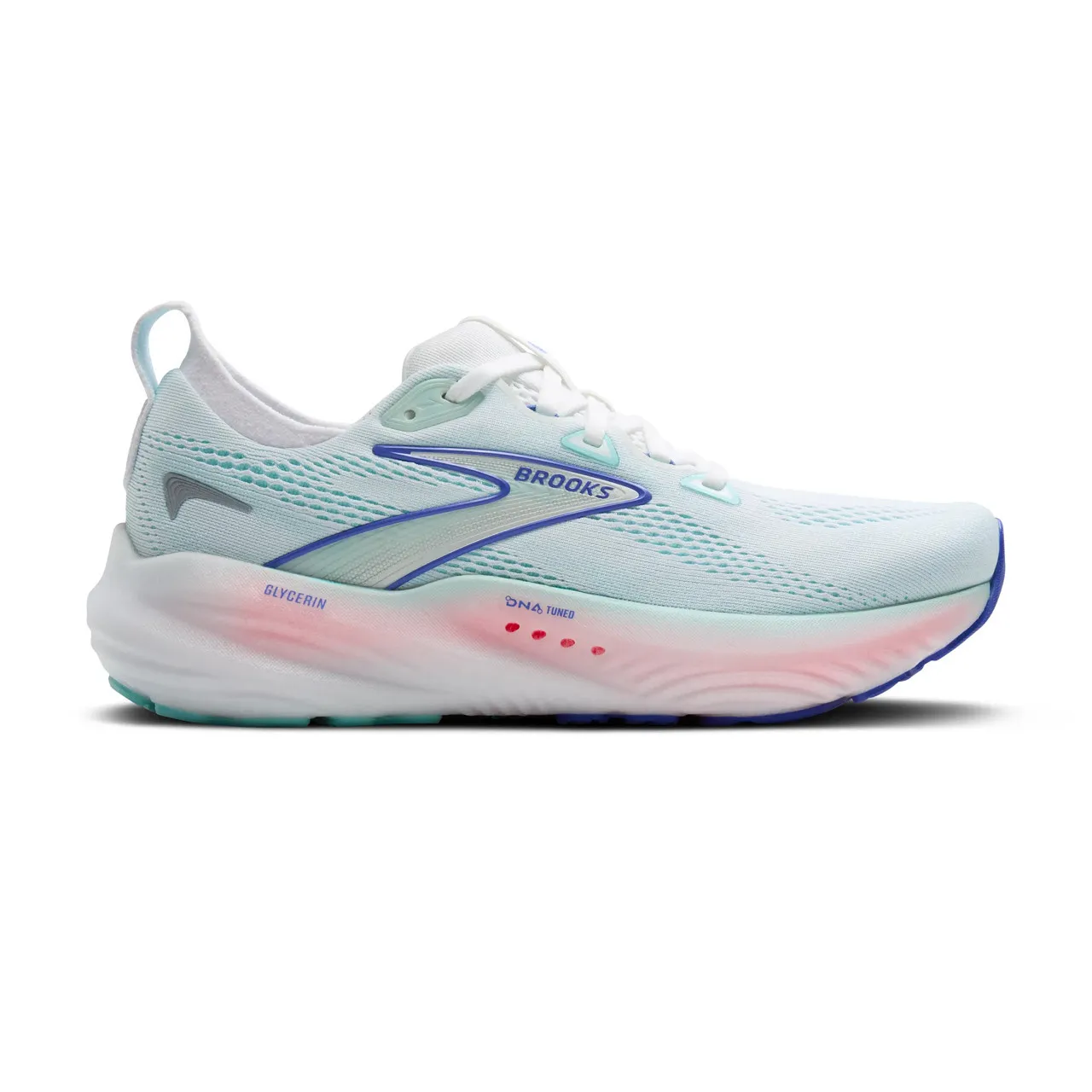 burrymolersです。 Brooks Women's Glycerin 22 White / Limpet Shell / Amparo Blue
