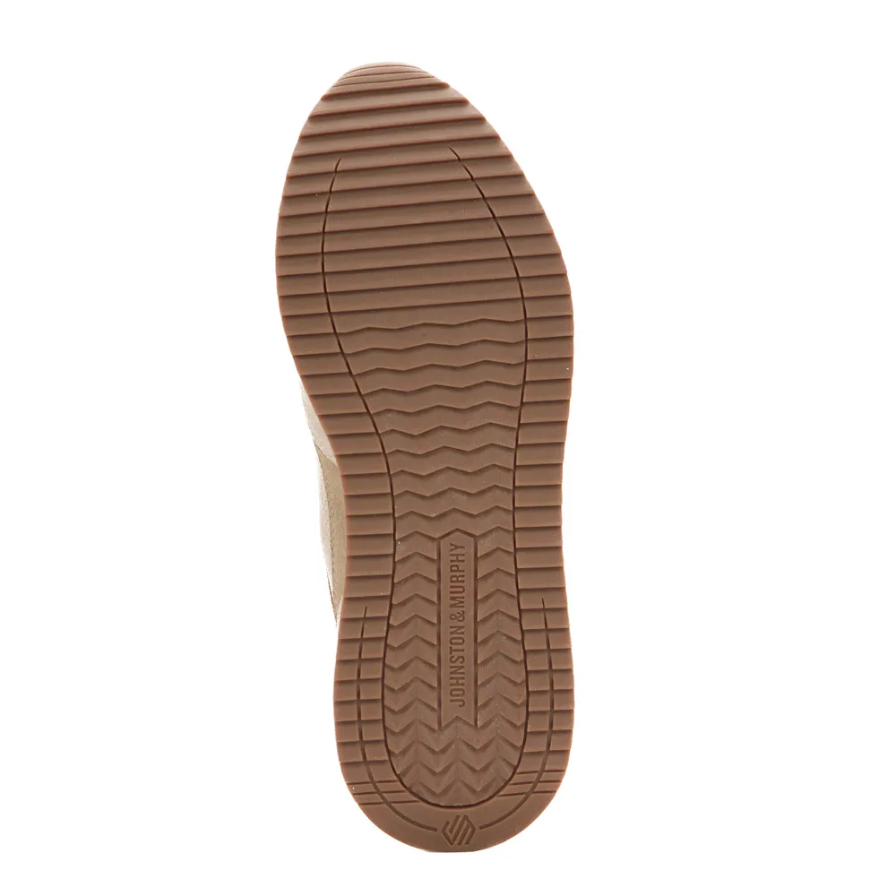 Johnston & Murphy Men's Chase Perfed T-Toe Taupe / Beige / Rust Suede