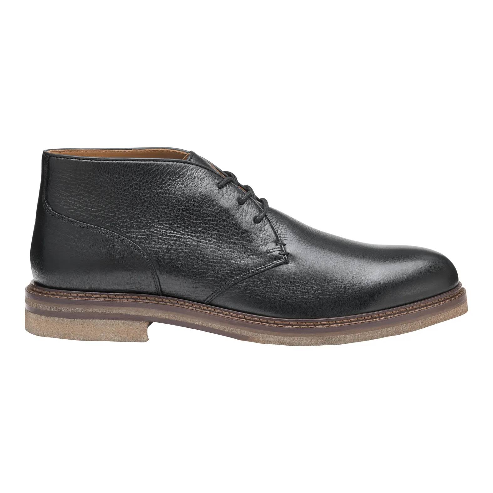 Johnston & Murphy Men's Calder Chukka Black Tumbled Full Grain