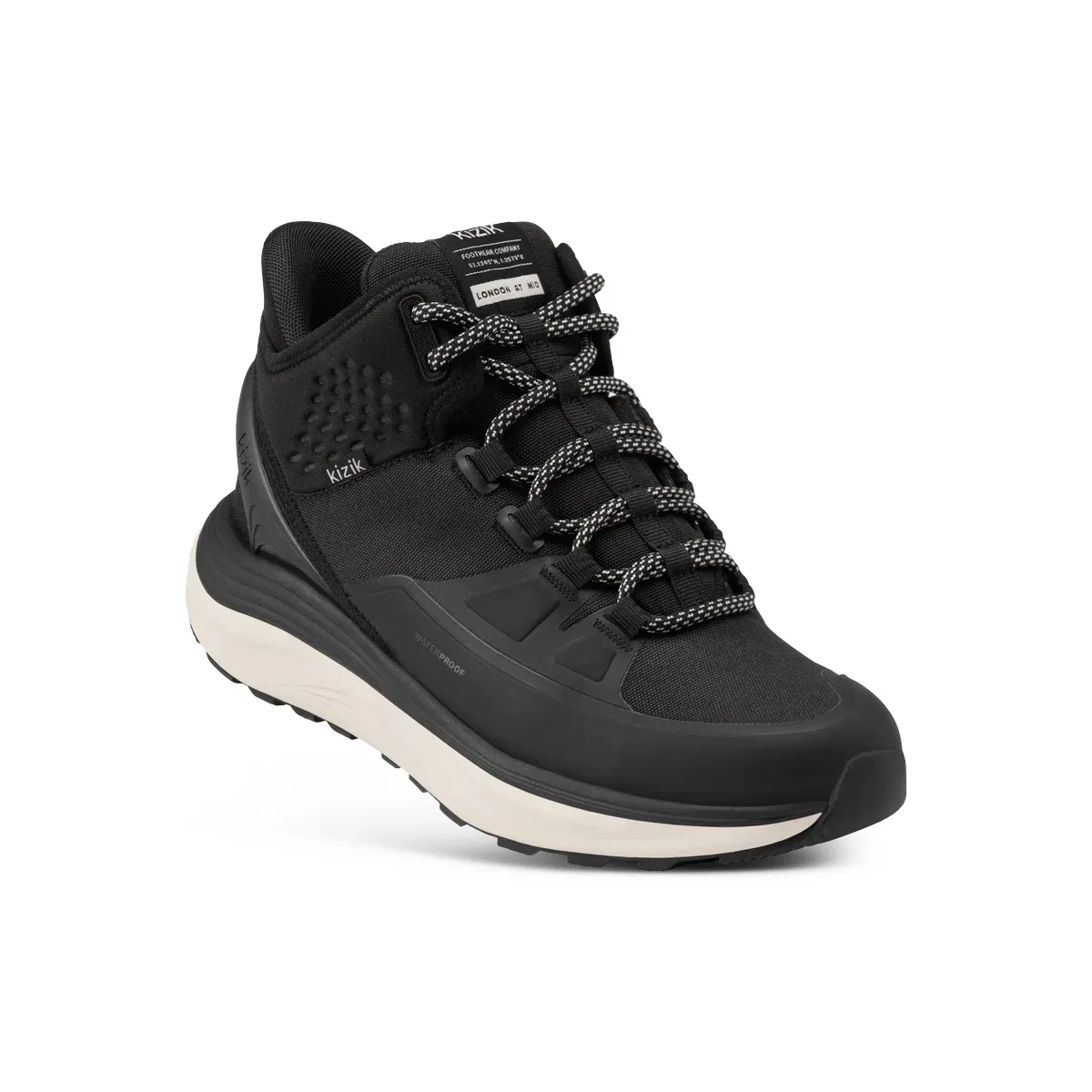 Kizik Women's London AT Mid Waterproof Black / Whitecap Grey