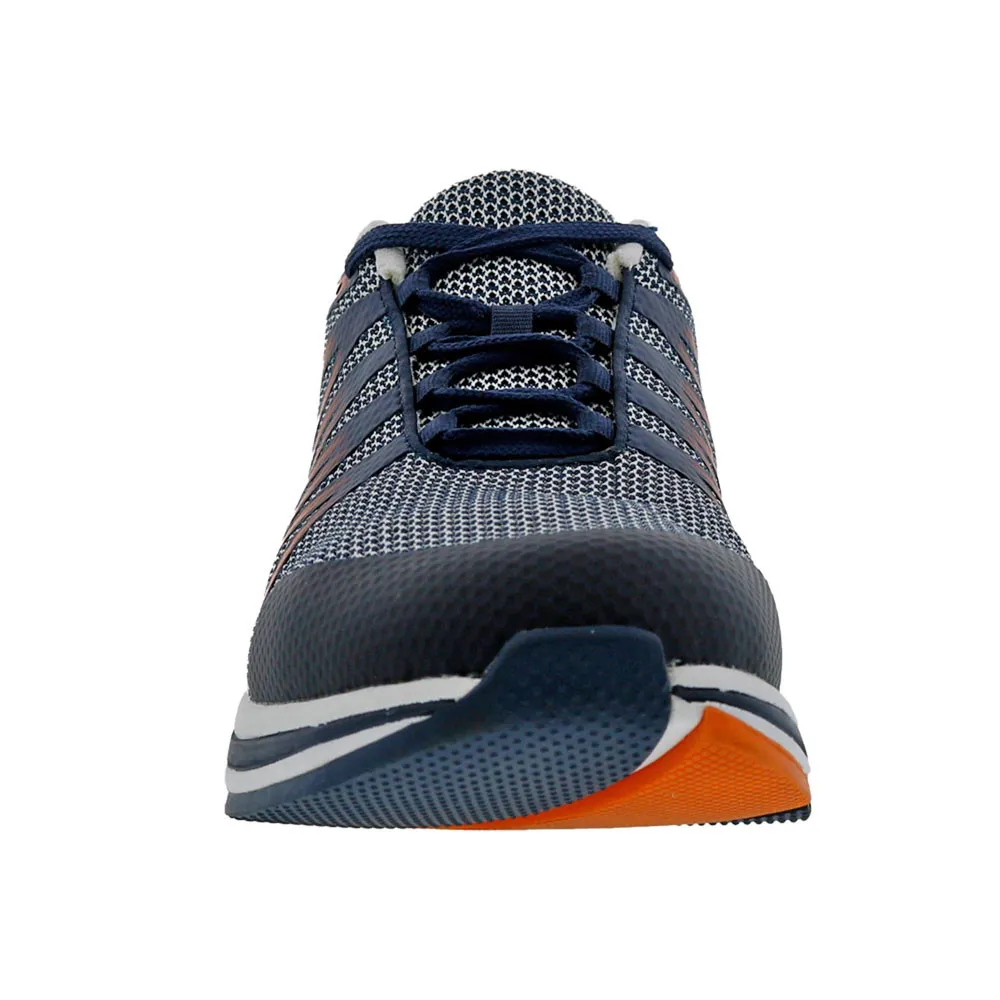 NEW DREW men\'s player athletic sneakers in navy/orange Drew Men main image 4