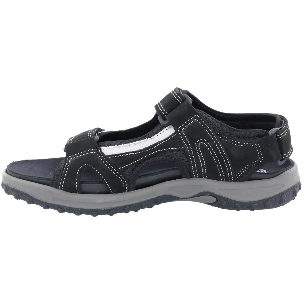 NEW DREW men\'s warren sandals in black/grey nubuck Amazon.com | Drew Shoe Men main image 4