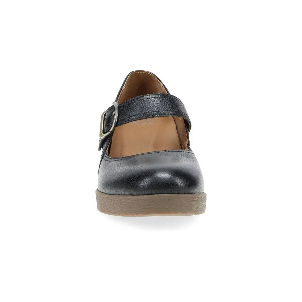 Dansko Women's Sandy Black Waterproof Milled