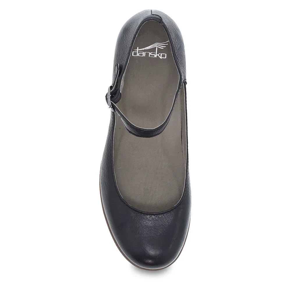 Dansko Women's Deena Black Waterproof Tumbled