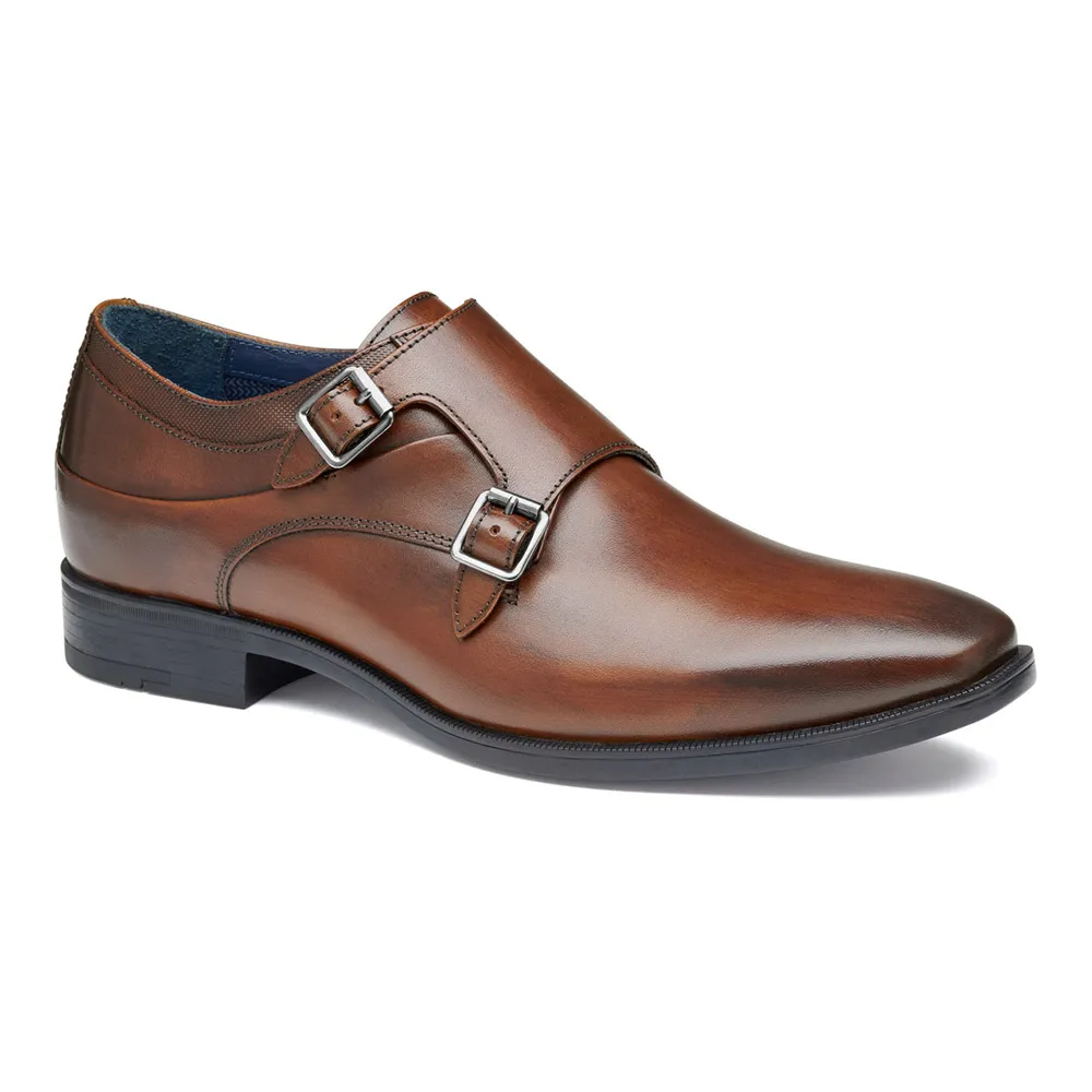 Johnston & Murphy Brown Leather Double Monk Strap Shoes (mix13) Johnston & Murphy Mens 13M Brown Leather Monk Strap Dress  main image 3